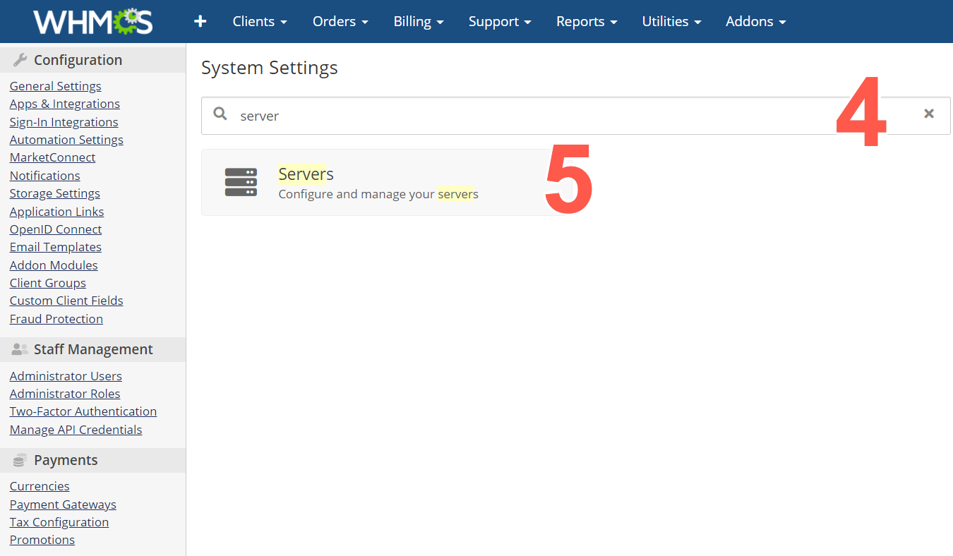 Servers Search